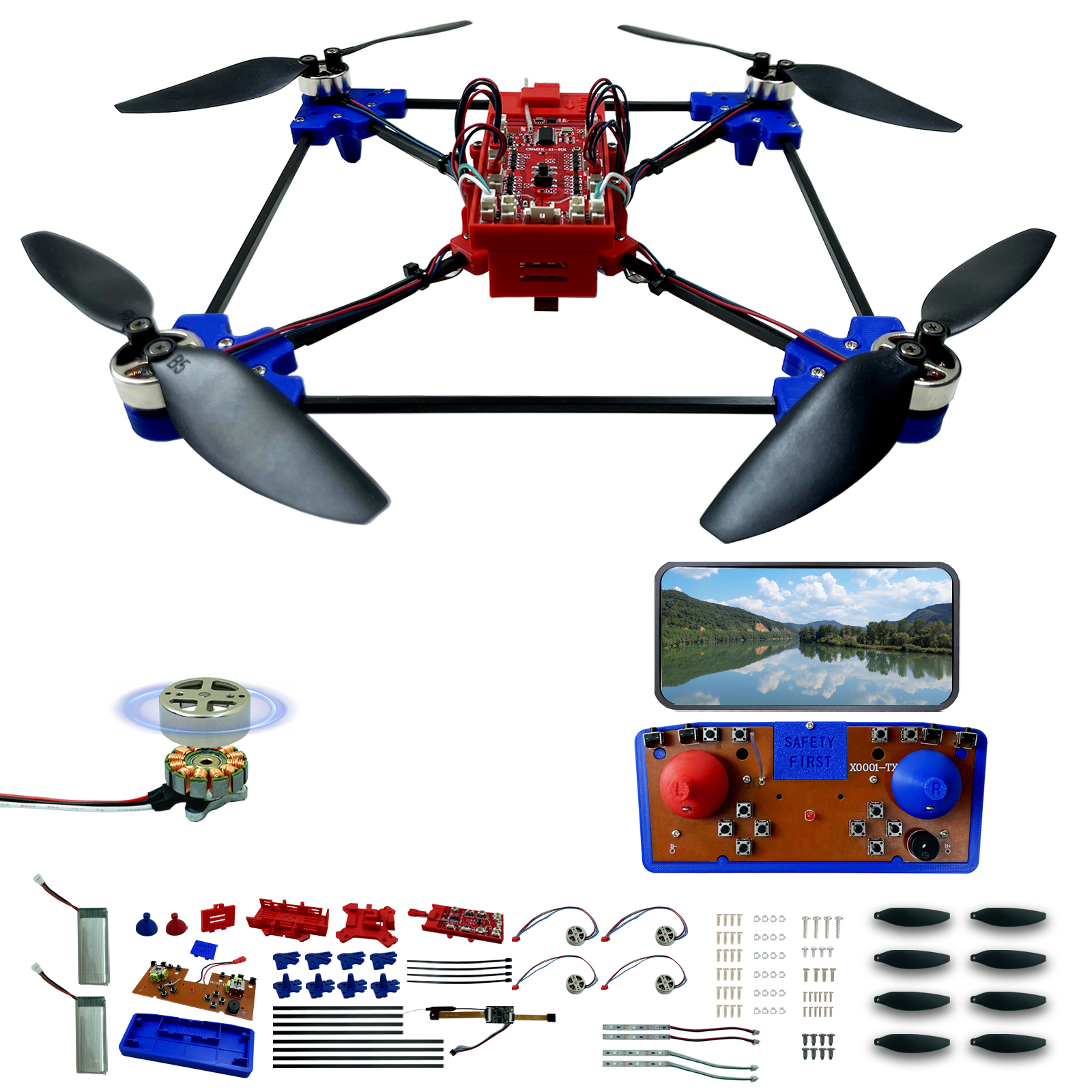 Drone Quadcopter DIY Kit Uniqu - Drone Kit Build Yourself ulasan dan harga