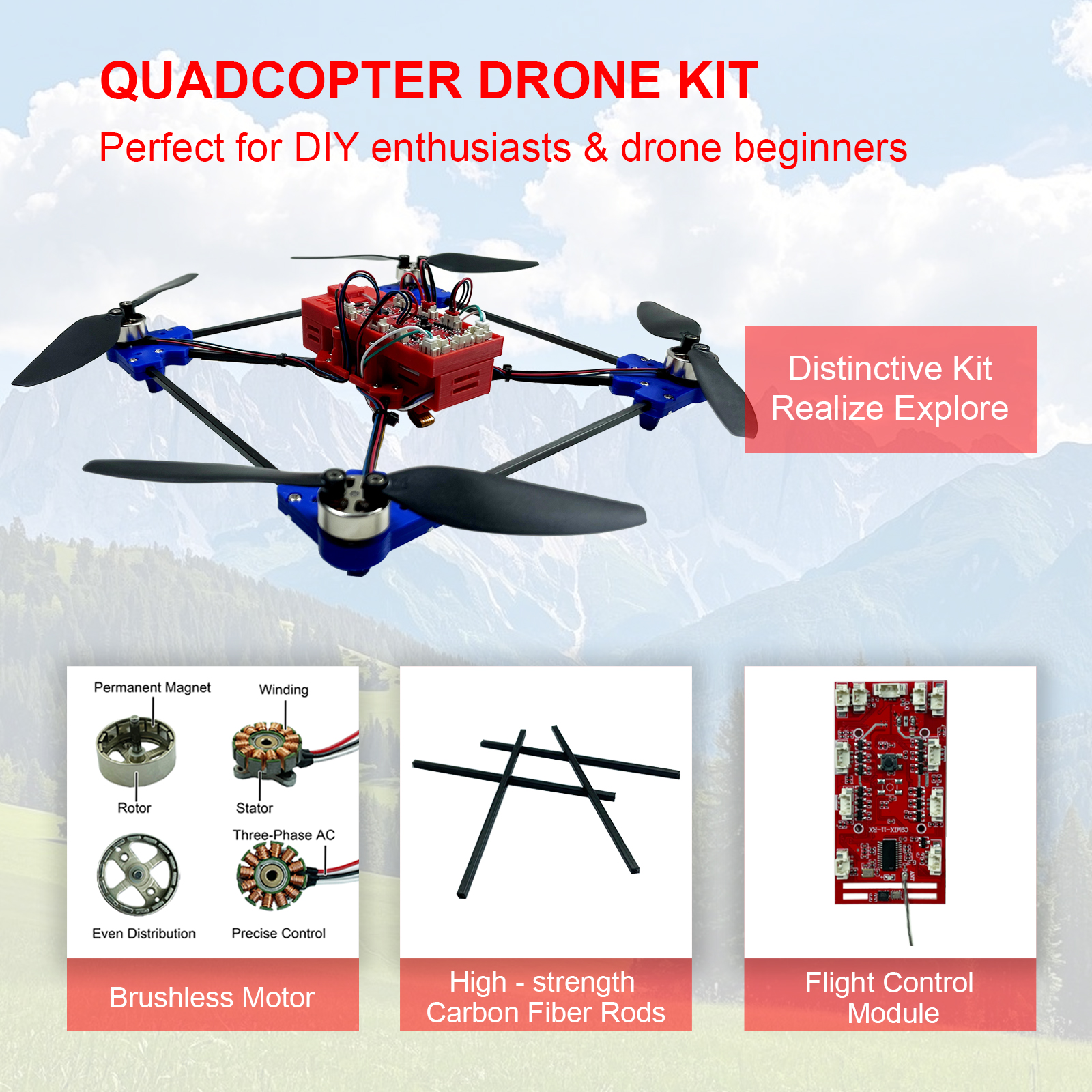 Drone Quadcopter DIY Kit Uniqu - Drone Kit Build Yourself ulasan dan harga